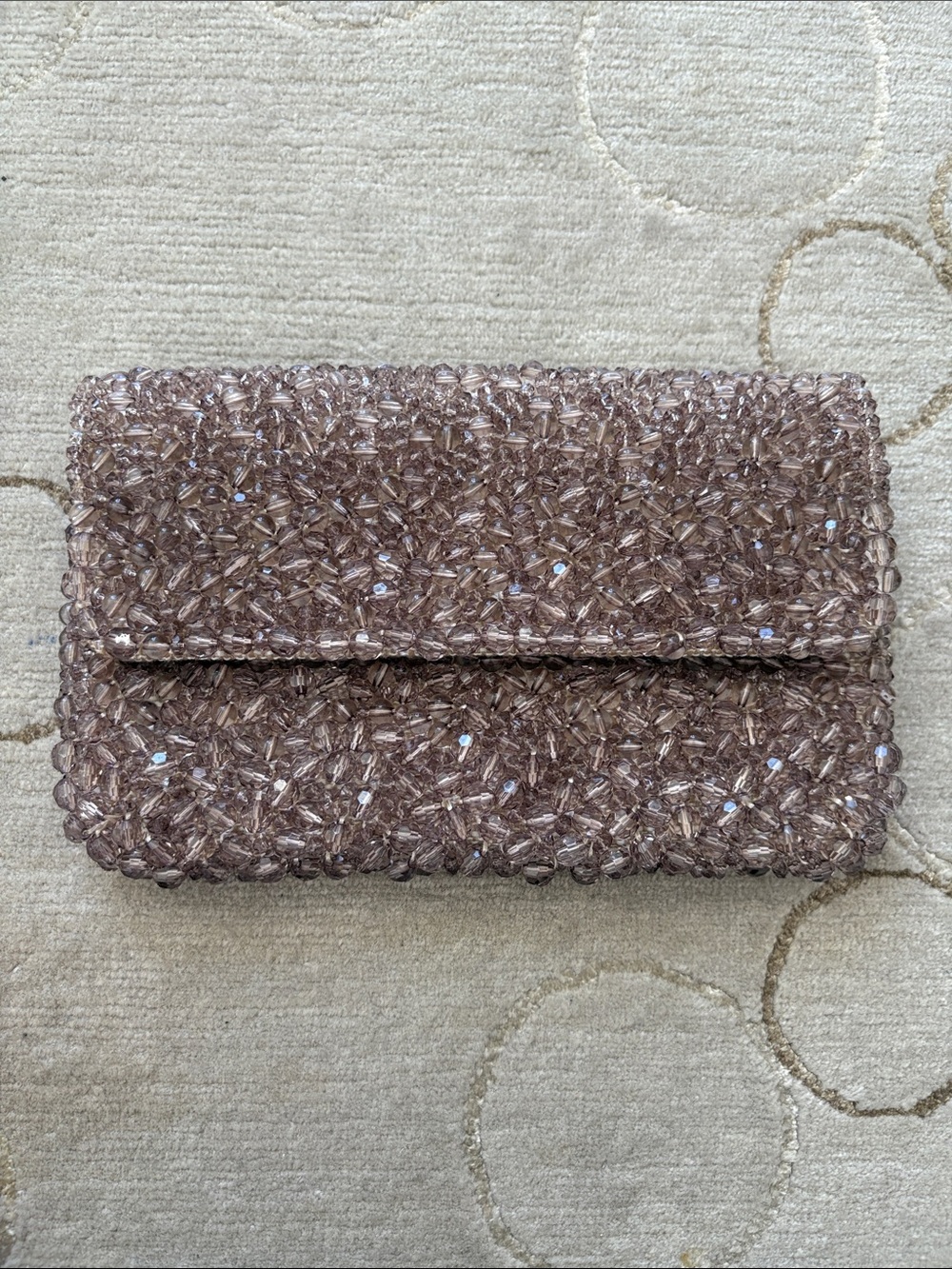 Banana Republic Beaded Taupe Clutch